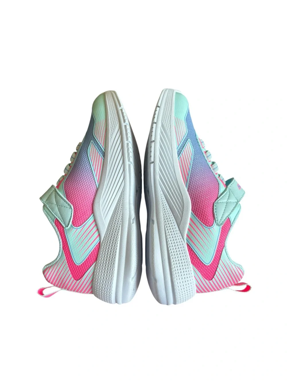 NWOB Skechers Girl's Microspec Advance Oasis PointSneakers pink / blue size 13